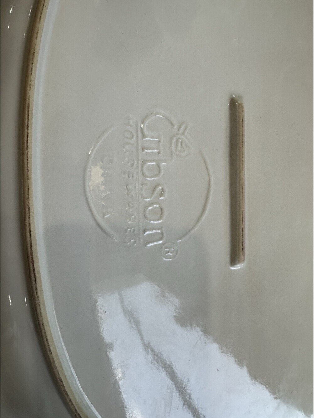 Vintage Gibson Home Fruitful White Durastone Oval Platter 18.75 Inches Ceramic - Picture 4 of 7